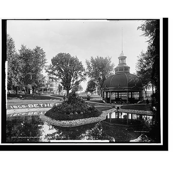 Historic Print, Waukesha, Wis., Bethesda Springs, the pavilion, 16" x 20"