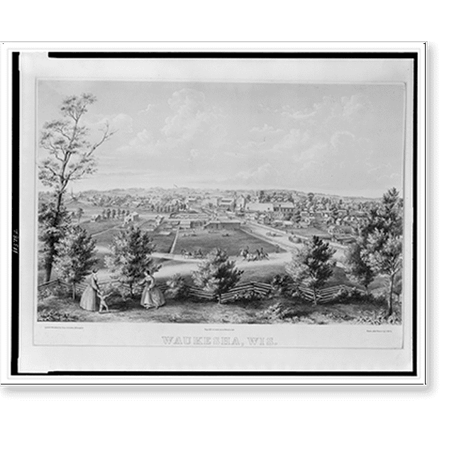Historic Print, Waukesha, Wis..lith. & published by Kurz & Seifert