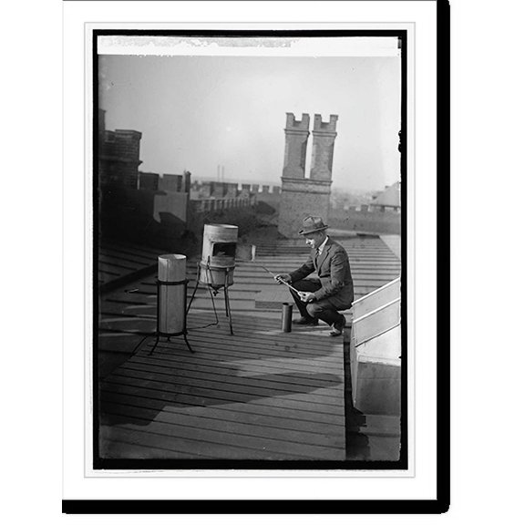 Historic Print, Weather Bureau, measuring rainfall, 16" x 20"