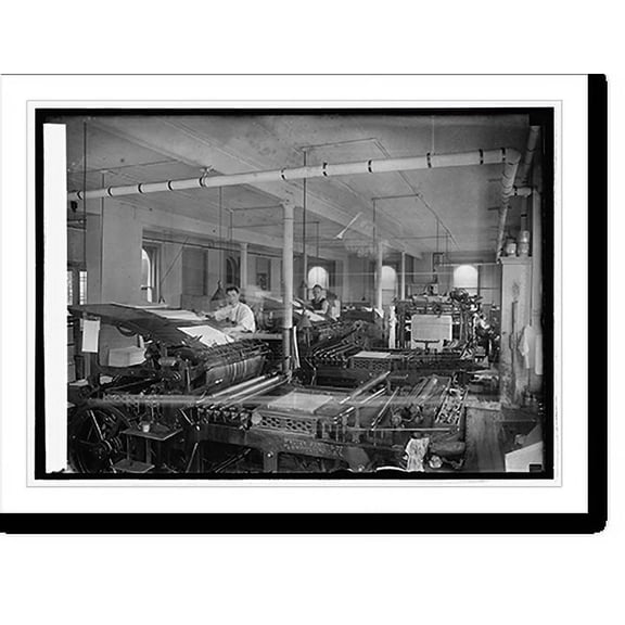 Historic Print, Weather Bureau, printing weather maps, 16" x 20"