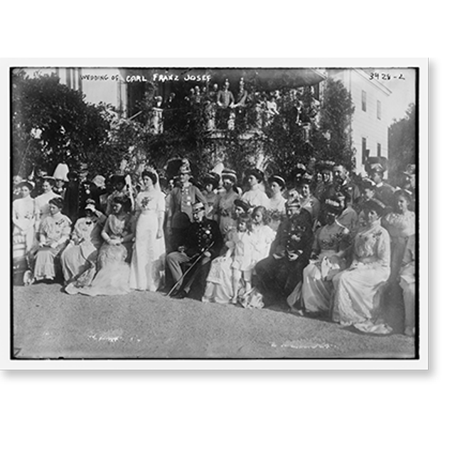 Historic Print, Wedding of Carl Franz Josef & Max & their mother