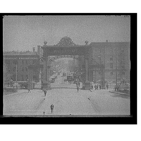 Historic Print, Welcome arch at Union Depot, Denver, Colo., 16" x 20"