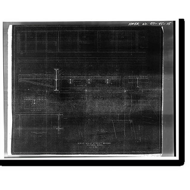 Historic Print, West Main Street Bridge, Spanning Wepawaug River