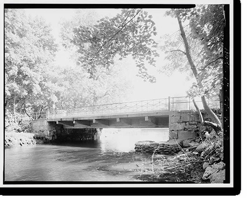 Historic Print, West Main Street Bridge, Spanning Wepawaug River