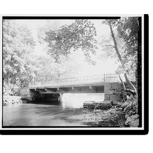 Historic Print, West Main Street Bridge, Spanning Wepawaug River