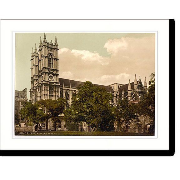 Historic Print, Westminster Abbey London England, 16" x 20"