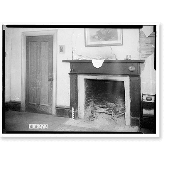 Historic Print, Weston (House, Smokehouse & Schoolhouse), U.S. Route 11 & County Road 19 vicinity, Boligee vicinity, Greene County, AL - 4, 18" x 24"