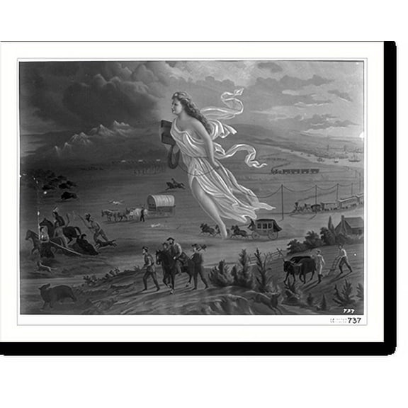 Historic Print, Westward the course of destinyWestward ho!Manifest destiny, 18" x 24"