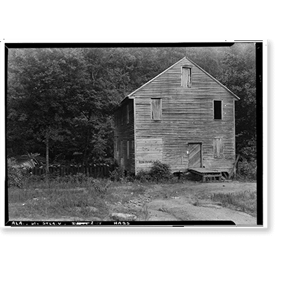 Historic Print, Wewoka, Riser Mill Road, Sylacauga vicinity, Talladega County, AL - 14, 16" x 20"