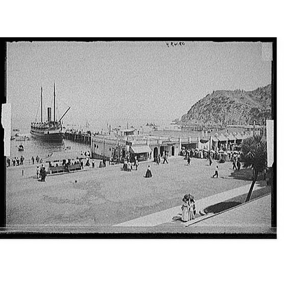Historic Print, [Wharf, aquarium, and ticket office, Avalon, Catalina Island, Calif.], 16" x 20"