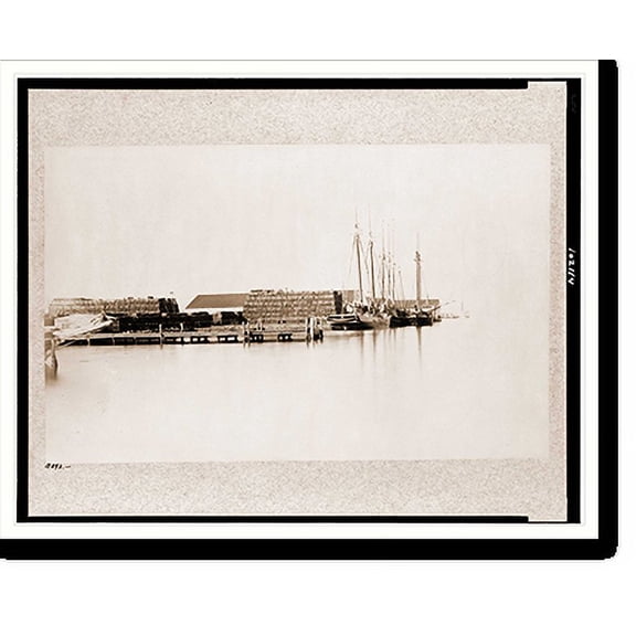 Historic Print, Wharves at Bermuda Hundred Landing Virginia, 16" x 20"