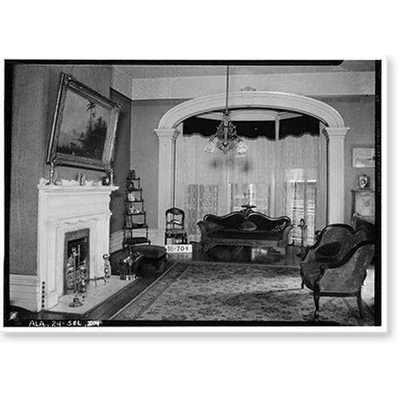Historic Print, White-Franklin House, 819 Jefferson Davis Avenue, Selma, Dallas County, AL - 4, 18" x 24"