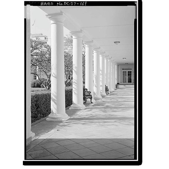 Historic Print, White House, 1600 Pennsylvania Avenue, Northwest, Washington, District of Columbia, DC - 168, 18" x 24"