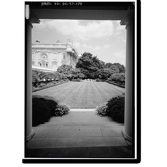 Historic Print, White House, 1600 Pennsylvania Avenue, Northwest, Washington, District of Columbia, DC - 173, 18" x 24"