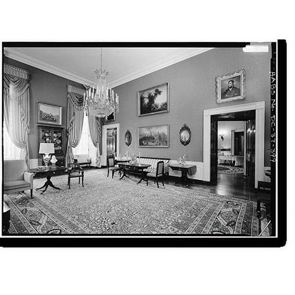 Historic Print, White House, 1600 Pennsylvania Avenue, Northwest, Washington, District of Columbia, DC - 376, 18" x 24"