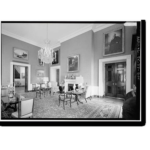 Historic Print, White House, 1600 Pennsylvania Avenue, Northwest, Washington, District of Columbia, DC - 377, 18" x 24"
