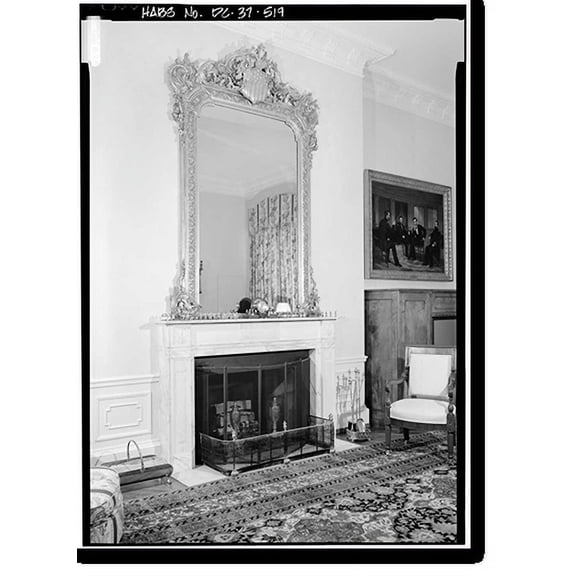 Historic Print, White House, 1600 Pennsylvania Avenue, Northwest, Washington, District of Columbia, DC - 481, 16" x 20"
