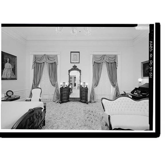 Historic Print, White House, 1600 Pennsylvania Avenue, Northwest, Washington, District of Columbia, DC - 493, 18" x 24"