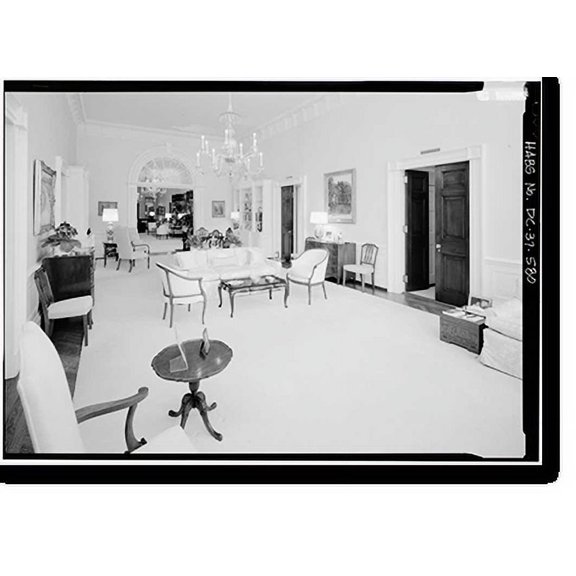 Historic Print, White House, 1600 Pennsylvania Avenue, Northwest, Washington, District of Columbia, DC - 538, 18" x 24"