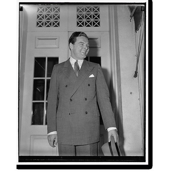 Historic Print, White House caller. Washington, D.C., May 4. Senator Henry Cabot Lodge, Jr., Republican of Massachusetts, was a caller at the White House today, 18" x 24"