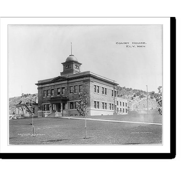 Historic Print, [White Pine County] Court House, Ely, Nev., 18" x 24"