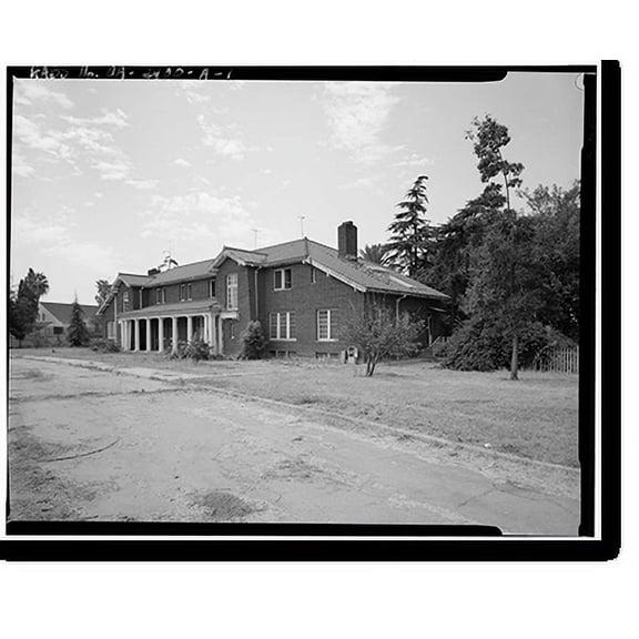 Historic Print, Whittier State School, Hospital & Receiving Building, 11850 East Whittier Boulevard, Whittier, Los Angeles County, CA, 16" x 20"