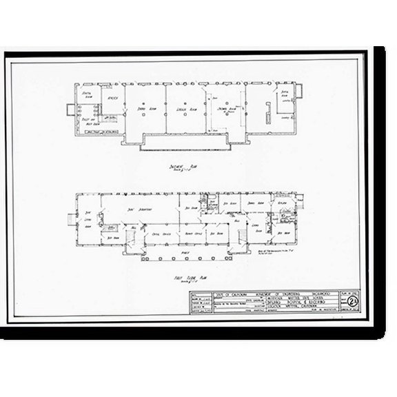 Historic Print, Whittier State School, Hospital & Receiving Building, 11850 East Whittier Boulevard, Whittier, Los Angeles County, CA - 24, 18" x 24"
