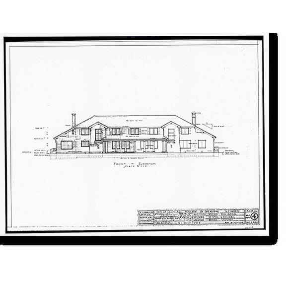 Historic Print, Whittier State School, Hospital & Receiving Building, 11850 East Whittier Boulevard, Whittier, Los Angeles County, CA - 27, 16" x 20"