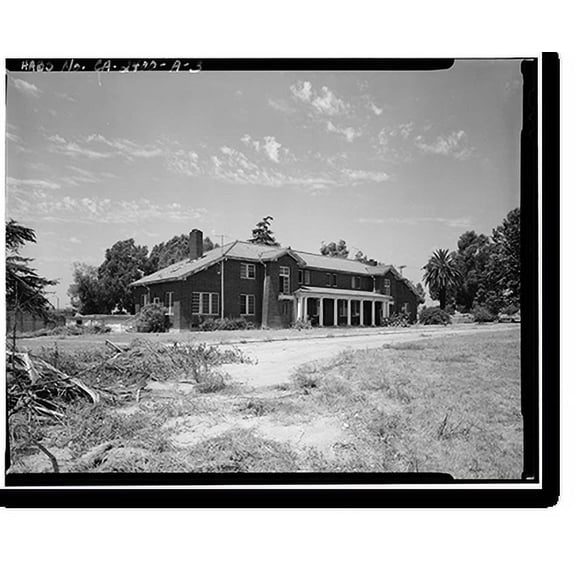 Historic Print, Whittier State School, Hospital & Receiving Building, 11850 East Whittier Boulevard, Whittier, Los Angeles County, CA - 3, 18" x 24"