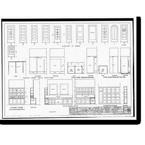 Historic Print, Whittier State School, Hospital & Receiving Building, 11850 East Whittier Boulevard, Whittier, Los Angeles County, CA - 33, 18" x 24"