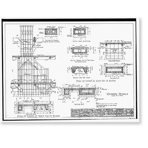 Historic Print, Whittier State School, Hospital & Receiving Building, 11850 East Whittier Boulevard, Whittier, Los Angeles County, CA - 44, 16" x 20"