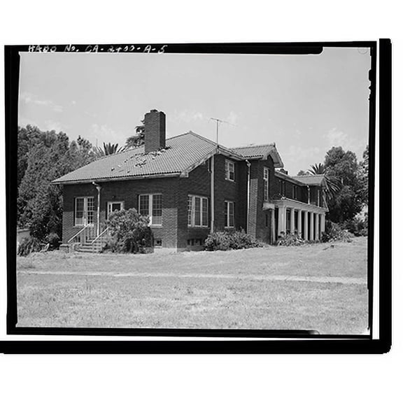 Historic Print, Whittier State School, Hospital & Receiving Building, 11850 East Whittier Boulevard, Whittier, Los Angeles County, CA - 5, 18" x 24"