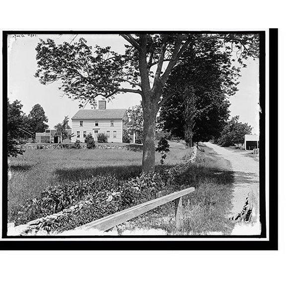Historic Print, Whittier's birth place, Haverhill, Mass. - 2, 18" x 24"