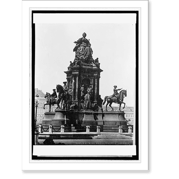 Historic Print, Wien (Vienna), Austria. Monument to Maria Theresa, 18" x 24"