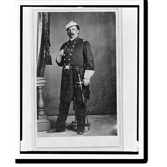Historic Print, [William Wagner, a surgeon in the 24th Illinois Regiment, full-length portrait, standing, facing front].T.M. Schleier's Cartes de Visite Photograph Gallery, Nashville, Tenn., 18" x 24"