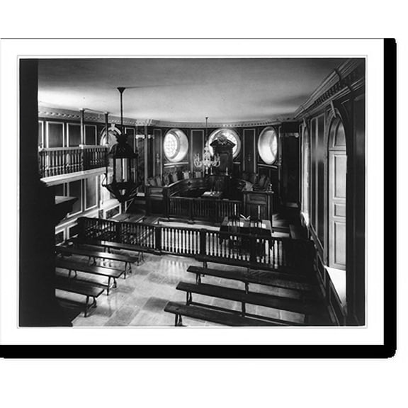 Historic Print, Williamsburg, Va.: The Capitol - General Court Room from right, 18" x 24"