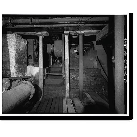 Historic Print, Willimantic Linen Company, Mill No. 2, South Main Street opposite Durham Street, North ba, Windham, Windham County, CT - 10, 16" x 20"