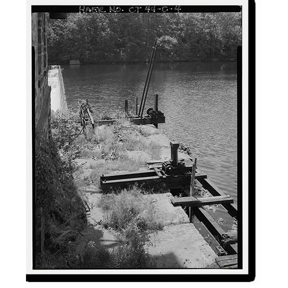 Historic Print, Willimantic Linen Company, Mill No. 2, South Main Street opposite Durham Street, North ba, Windham, Windham County, CT - 4, 16" x 20"