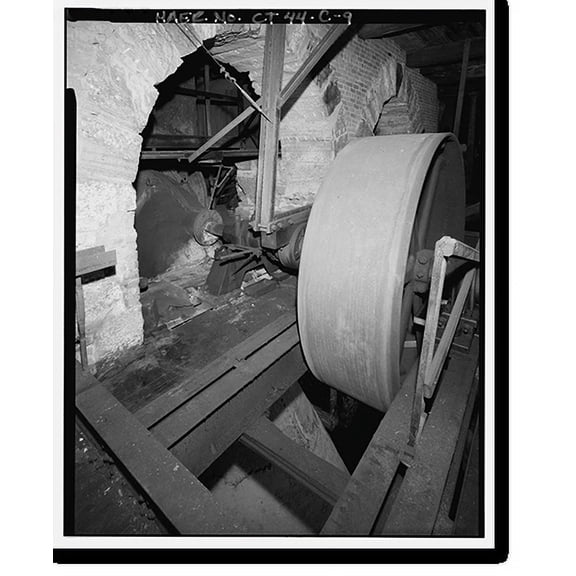 Historic Print, Willimantic Linen Company, Mill No. 2, South Main Street opposite Durham Street, North ba, Windham, Windham County, CT - 9, 16" x 20"