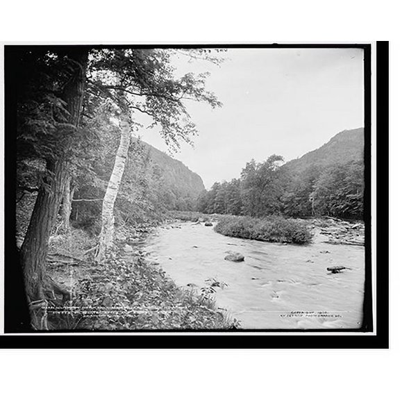 Historic Print, Wilmington Notch and Ausable River, Adirondack Mountains, 16" x 20"