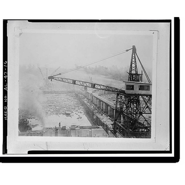Historic Print, Wilson Dam & Hydroelectric Plant, Spanning Tennessee