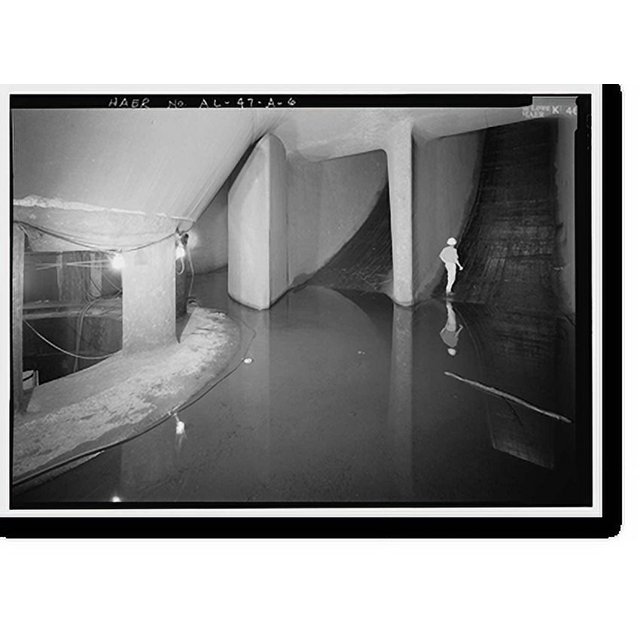 Historic Print, Wilson Dam & Hydroelectric Plant, Turbine & Generator