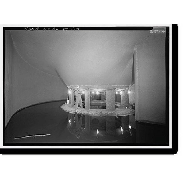 Historic Print, Wilson Dam & Hydroelectric Plant, Turbine & Generator