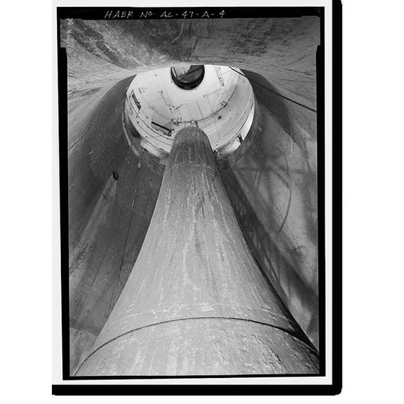 Historic Print, Wilson Dam & Hydroelectric Plant, Turbine & Generator Unit, Spanning Tennessee River at Wilson Dam Road (Route, Muscle Shoals, Colbert County, AL - 4, 18" x 24"