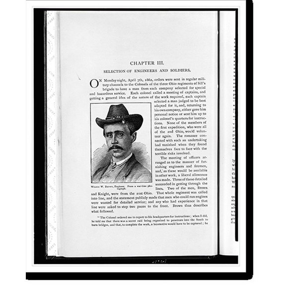 Historic Print, Wilson W. Brown, engineer. From a war-time photograph, 18" x 24"