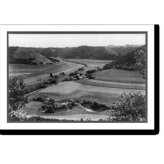 Historic Print, Winona County, Minn.. fourth year of the strip cropping rotation on the Leo Rittner farm, 16" x 20"