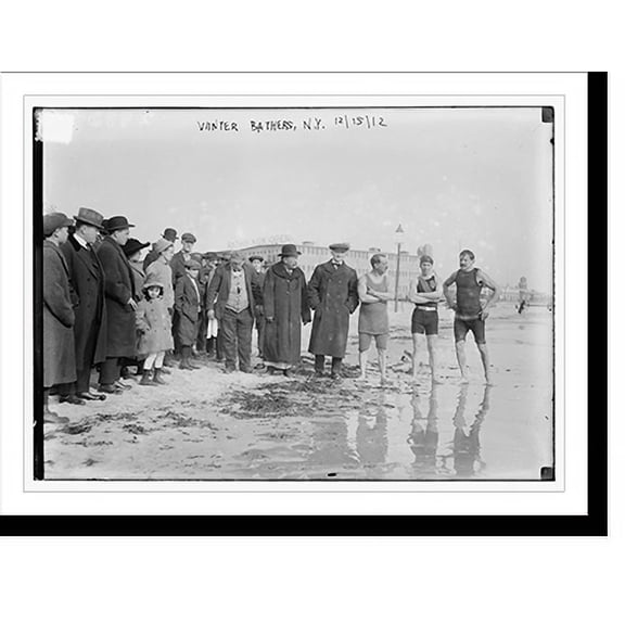Historic Print, Winter Bathers, N.Y., 16" x 20"