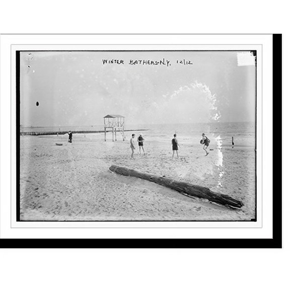 Historic Print, Winter Bathers, N.Y. - 2, 18" x 24"