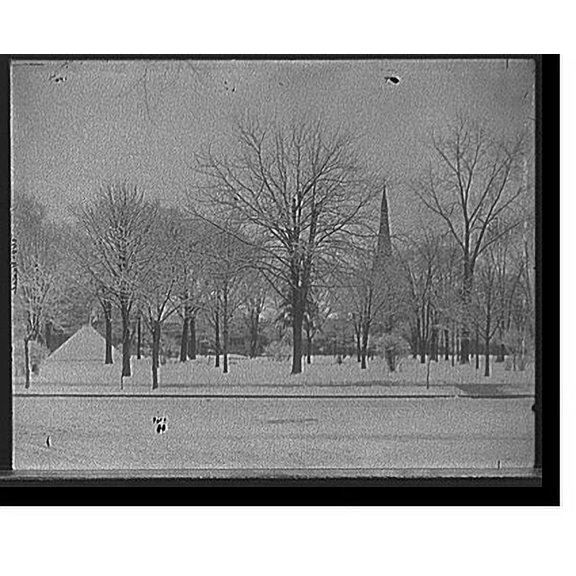 Historic Print, [Winter study, Grand Circus Park], 18" x 24"
