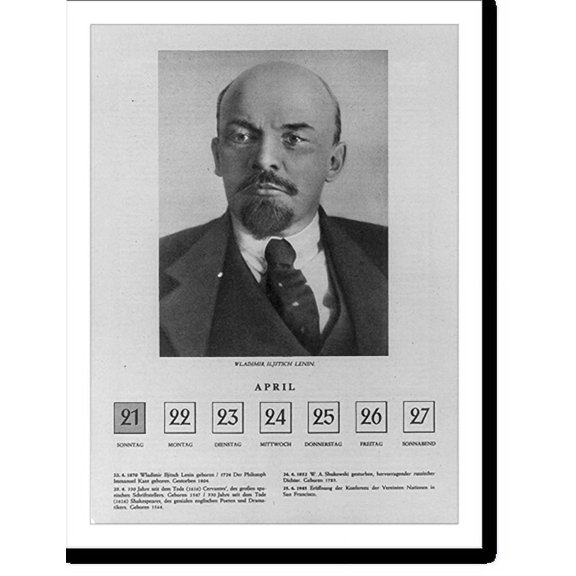 Historic Print, Wladimir Iljitsch Lenin, 18" x 24"
